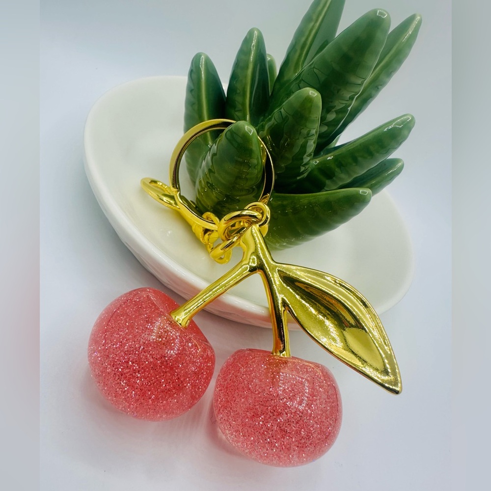 Cherries Bag Charm Key Chain